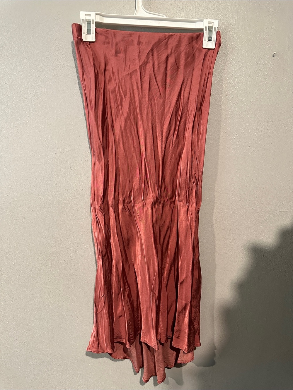 Abercrombie Dusty Rose Satin Slip Skirt